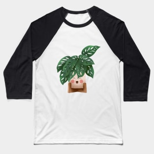 Cute Plant Illustration, Monstera Adansonii 3 Baseball T-Shirt